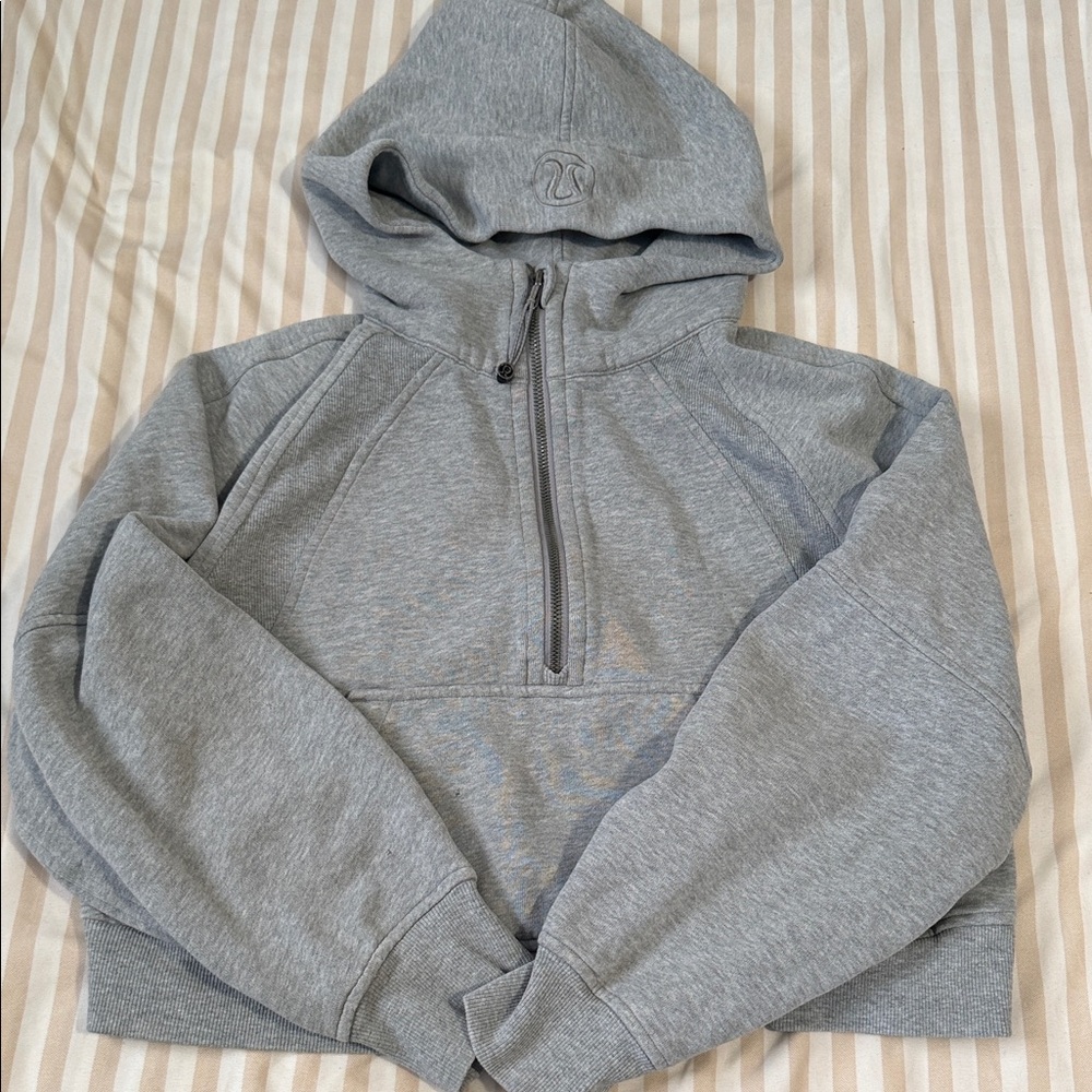 Lululemon Scub Gray Half-Zip Hoodie XS/S